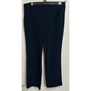 Counterparts Wide Leg Trouser Pant Navy Stretch Elastic Waist 8, Comfort Office